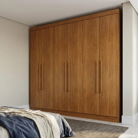 Guarda-Roupa Casal MDP 6 Portas 2 Gavetas Cinamomo França