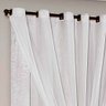 Cortina Cetim Voil com Presilhas Cecília para Sala Quarto 4,00x2,50 - Branco - 2