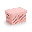 Ver imagem 1 de Caixa Organizadora com Tampa Linha Circolare Alta 17L - Rosa