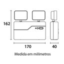 Ver imagem 2 de Luminária de Emergência Bloco Autônomo Led Blumenau 2 Faróis 5W Bivolt