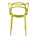 Ver imagem 5 de Kit 4 Cadeiras Empilhável Inmetro Aviv Master Allegra Fratini Polipropileno Amarelo Suporta 182kg