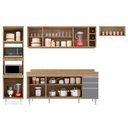 Ver imagem 5 de Armário de Cozinha Modulada 5 Peças CP17 Balcão com Tampo Castanho/Cinza - Lumil Lumil Móveis