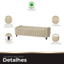 Ver imagem 6 de Calçadeira Baú Casal King Size Estofada Alicia Veludo Bege