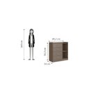 Ver imagem 3 de Cômoda 4 Gavetas 2 Nichos Mônaco Marrom/Fendi