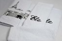 Ver imagem 3 de Jogo de Banho Noblesse Luxo Bordado 5 Pecas Branco Paris^