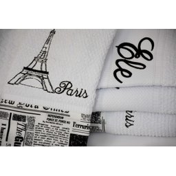 Jogo de Banho Noblesse Luxo Bordado 5 Pecas Branco Paris^ - 1
