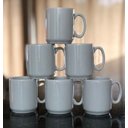 Ver imagem 1 de Jogo 6 Canecas 150ml - Kit Porcelana Branca