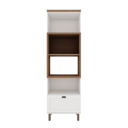 Torre Quente 70cm P/ 2 Fornos Cozinha Modulada Provençal Mdf Cor:branco com Ébano - 3 Torre Quente 70cm P/ 2 Fornos Cozinha Modulada Provençal Mdf Cor:branco com Ébano - 3