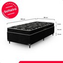 Ver imagem 4 de Cama Box Solteiro Conjugado Ortopédico 88x188cm Cores Suede Preto