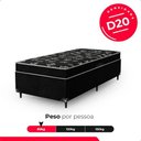 Ver imagem 5 de Cama Box Solteiro Conjugado Ortopédico 88x188cm Cores Suede Preto