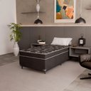 Ver imagem 1 de Cama Box Solteiro Conjugado Ortopédico 88x188cm Cores Suede Preto