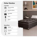 Ver imagem 3 de Cama Box Solteiro Conjugado Ortopédico 88x188cm Cores Suede Preto