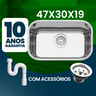 Cuba Pia Inox 304 Cozinha Nº1 47x30x19 As Luxo - 3