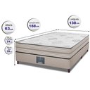 Ver imagem 2 de Cama Box Casal Colchão + Box 138x188x63 Spring Zen com Molas Ensacadas Cinza Cama Inbox