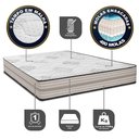 Ver imagem 3 de Cama Box Casal Colchão + Box 138x188x63 Spring Zen com Molas Ensacadas Cinza Cama Inbox