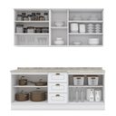 Ver imagem 5 de Cozinha Completa Americana 4 Peças Branco com Tampo - Móveis Henn