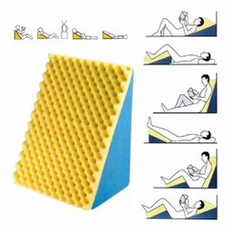 Travesseiro triângulo pós cirurgico anti refluxo encosto suave rampa + capa com ziper lavavel - LUCK - 2
