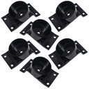 Ver imagem 1 de Kit 6 Chapinhas Chapa Inclinada 15º com Tubo Fixação Pés Palito Rosca 5/16 Preta Gran Belo Produtos 