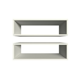 Par de Nichos Retangular P15cm Minimalista Branco Mdf Organizador Banheiro Lavanderia - Rufatto Deco - 4