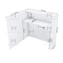Ver imagem 2 de BALCÃO DE ATENDIMENTO 115X115CM 100% MDF M519.B (LOJA, ESCRITÓRIO) MUNDI MOVEIS
