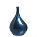 Ver imagem 1 de Vaso de Mesa de Cerâmica Garrafa Cristal Grande Azul Marbella