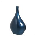 Ver imagem 2 de Vaso de Mesa de Cerâmica Garrafa Cristal Grande Azul Marbella
