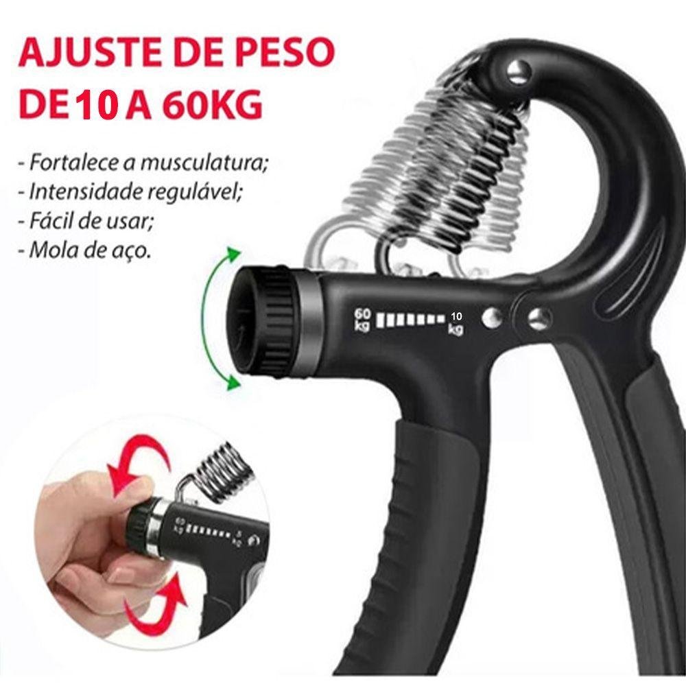 Aperto de Mao Hand Grip Exercicio Punho Antebraço Fitness Musculaçao Ajustavel Fortalecimento - 4