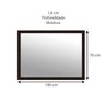 Espelho Decorativo Marrom Tabaco Moldura de Madeira 100x70 cm - 5