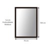 Espelho Decorativo Marrom Tabaco Moldura de Madeira 100x70 cm - 6