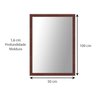 Espelho Retangular com Moldura de Madeira Maciça 100cmx50cm Decore Ponto - 5