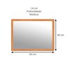 Espelho Retangular com Moldura de Madeira Maciça 60cmx40cm Decore Ponto - 6