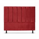 Ver imagem 2 de Cabeceira Estofada Carla Casal Madeira Maciça Veludo Vermelho Click Home