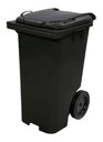 Ver imagem 1 de Lixeira Grande Contentor de Lixo com Rodas 240 Litros Vm Cor:preto