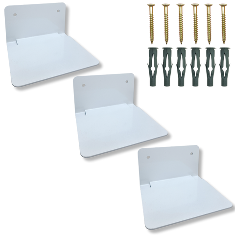 3 Suportes Invisíveis de Parede para Livros Reforçado Estilo Prateleira Estrutura Alta Resistência