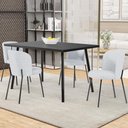 Ver imagem 6 de Kit 6 Cadeiras Sala de Jantar Estofada Gavi L02 Linho Cinza - Lyam Decor
