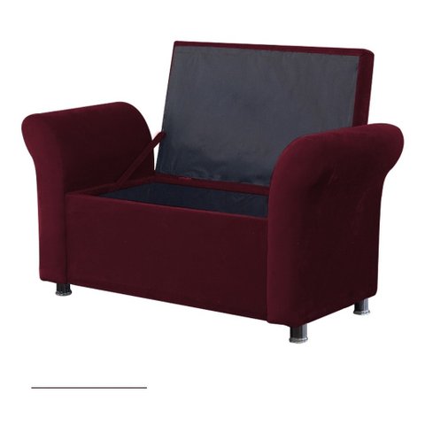 Recamier Calçadeira Bau Egeo 150 X 51 Suede Vinho