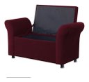 Ver imagem 1 de Recamier Calçadeira Bau Egeo 150 X 51 Suede Vinho