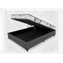 Ver imagem 1 de Box Bau Conjugada Mola Viuvo Poliester (110kg - 1.28x1.88x56):cinza