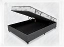 Ver imagem 1 de Box Bau Conjugada Mola Viuvo Poliester (110kg - 1.28x1.88x56):cinza