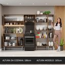 Ver imagem 6 de Armário de Cozinha Completa 261cm Rustic/Cinza Emilly Madesa 02