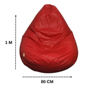 Ver imagem 3 de Puff Pera com Enchimento Decoração Conforto Eventos Almofadão - Vermelho