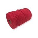 Ver imagem 2 de Cordão Trancelim de Algodão 2mm Vermelho sem Alma para Artesanato e Acabamentos