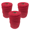 Ver imagem 3 de Cordão Trancelim de Algodão 2mm Vermelho sem Alma para Artesanato e Acabamentos