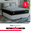 Ver imagem 5 de Cama Box Queen + Colchão Comfort Class Pillow Top 158x198cm Preto/suede Branco