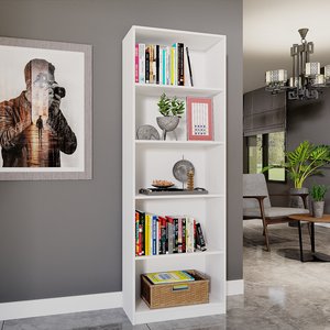 Estante para Livros Multiuso 5 Nichos 175cmx52cm Montreal Yescasa