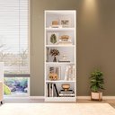 Ver imagem 4 de Estante de Livros 52CMX175CM Multiuso 5 Nichos Montreal Yescasa Branco