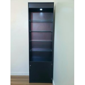 Prateleira Anita Slim - com Armário e sem Porta Preta