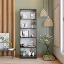 Estante para Livros Multiuso 5 Nichos 175cmx52cm Montreal Yescasa - 1