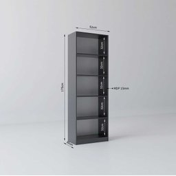 Estante para Livros Multiuso 5 Nichos 175cmx52cm Montreal Yescasa - 3