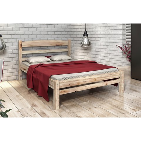 Cama de Casal Madeira Maciça sem Pintura